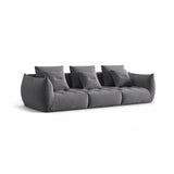 Bloom modulares 4-Sitzer Sofa mit Bezug aus Samt (Casino Graphite) in Dunkelgrau, 332x106 cm – Bild 3