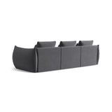 Bloom modulares 4-Sitzer Sofa mit Bezug aus Samt (Casino Graphite) in Dunkelgrau, 332x106 cm – Bild 4