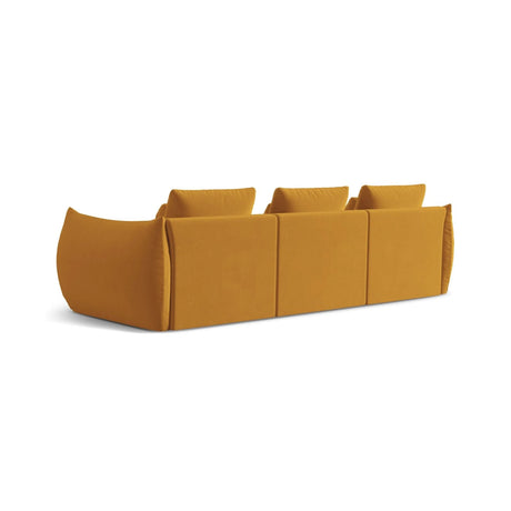 Bloom modulares 4-Sitzer Sofa mit Bezug aus Samt (Casino Mostaza) in Gelb, 332x106 cm – Bild 4