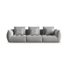 Bloom modulares 4-Sitzer Sofa mit Bezug aus Samt (Casino Stone) in Grau, 332x106 cm – Bild 1