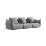 Bloom modulares 4-Sitzer Sofa mit Bezug aus Samt (Casino Stone) in Grau, 332x106 cm – Bild 3
