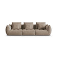 Bloom modulares 4-Sitzer Sofa mit Bezug aus Samt (Casino Taupe) in Hellbraun, 332x106 cm – Bild 1