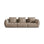 Bloom modulares 4-Sitzer Sofa mit Bezug aus Samt (Casino Taupe) in Hellbraun, 332x106 cm – Bild 1