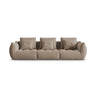 Bloom modulares 4-Sitzer Sofa mit Bezug aus Samt (Casino Taupe) in Hellbraun, 332x106 cm – Bild 1