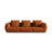 Bloom modulares 4-Sitzer Sofa mit Bezug aus Samt (Casino Terracota) in Terrakotta, 332x106 cm – Bild 1