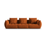 Bloom modulares 4-Sitzer Sofa mit Bezug aus Samt (Casino Terracota) in Terrakotta, 332x106 cm – Bild 1