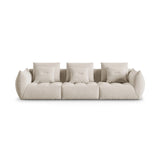 Bloom modulares 4-Sitzer Sofa mit Bezug aus Samt oder Strukturstoff, 332x106 cm – Bild 1