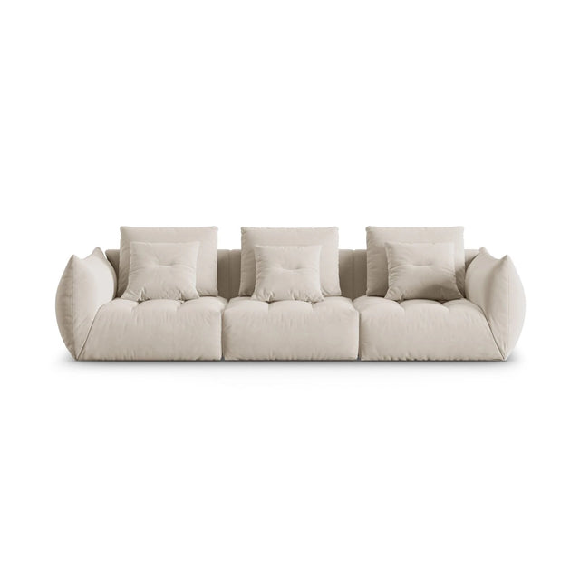 Bloom modulares 4-Sitzer Sofa mit Bezug aus Samt oder Strukturstoff, 332x106 cm – Bild 1