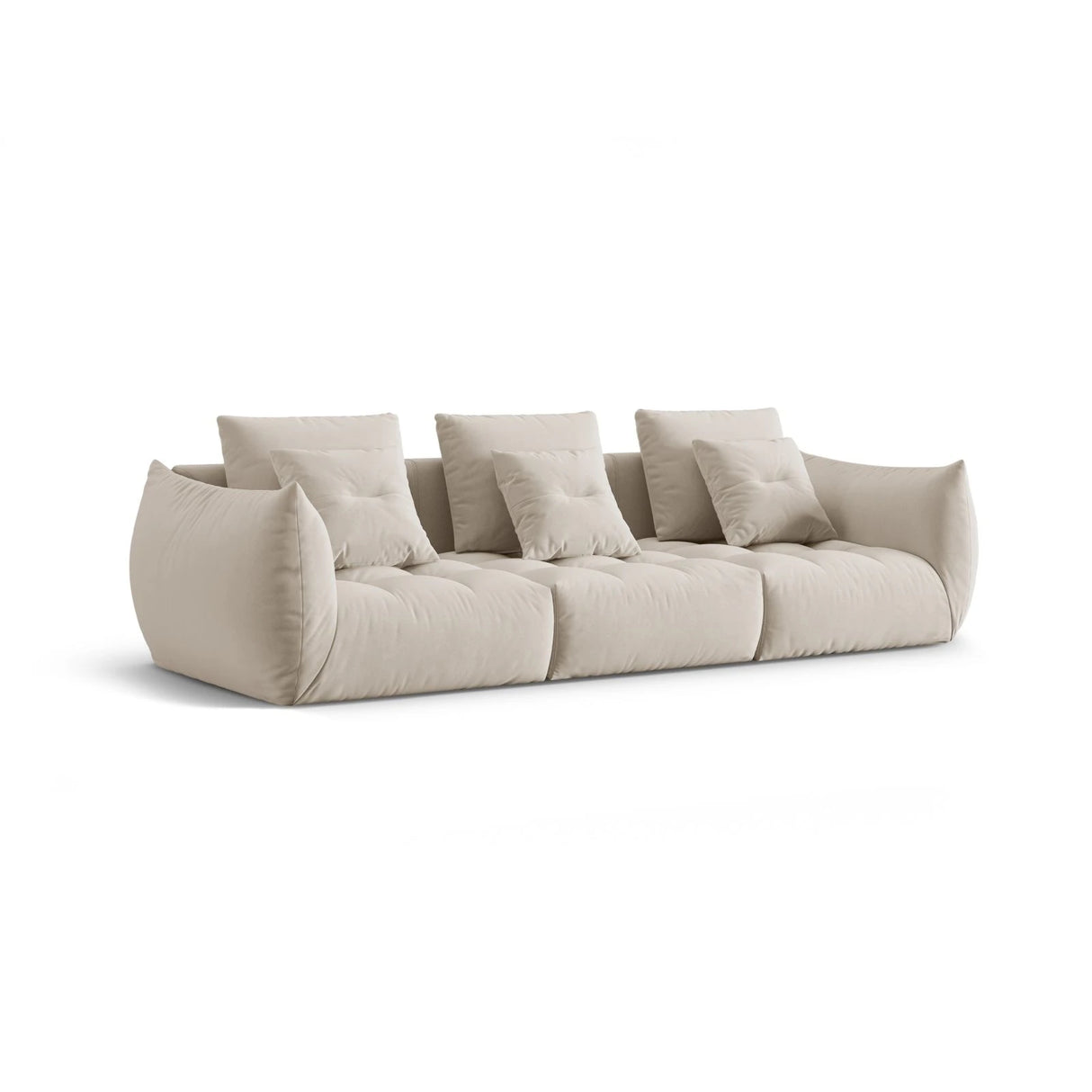 Bloom modulares 4-Sitzer Sofa mit Bezug aus Samt oder Strukturstoff, 332x106 cm – Bild 3
