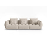 Bloom modulares 4-Sitzer Sofa mit Bezug aus Strukturierter Stoff (City 05) in Dark Beige, 332x106 cm – Bild 1