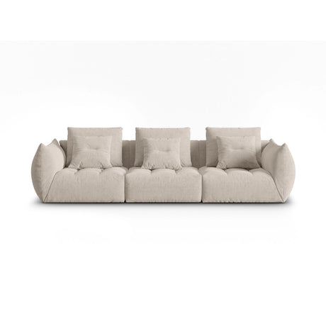 Bloom modulares 4-Sitzer Sofa mit Bezug aus Strukturierter Stoff (City 05) in Dark Beige, 332x106 cm – Bild 1