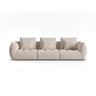 Bloom modulares 4-Sitzer Sofa mit Bezug aus Strukturierter Stoff (City 05) in Dark Beige, 332x106 cm – Bild 1