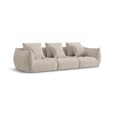 Bloom modulares 4-Sitzer Sofa mit Bezug aus Strukturierter Stoff (City 05) in Dark Beige, 332x106 cm – Bild 3
