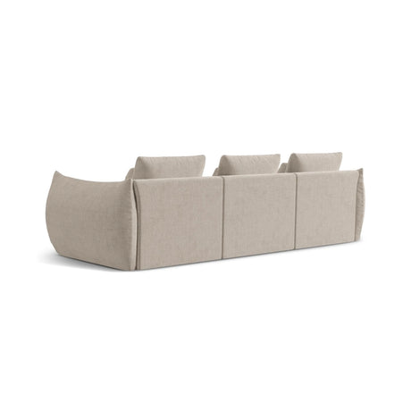 Bloom modulares 4-Sitzer Sofa mit Bezug aus Strukturierter Stoff (City 05) in Dark Beige, 332x106 cm – Bild 4