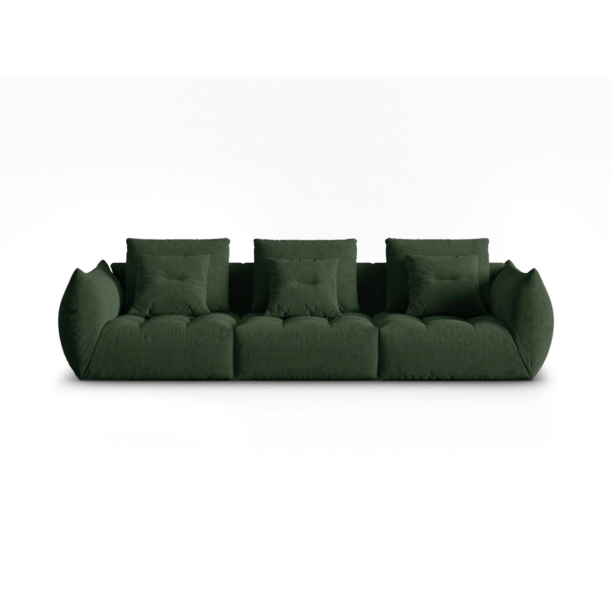 Bloom modulares 4-Sitzer Sofa mit Bezug aus Strukturierter Stoff (City 36) in Moosgrün, 332x106 cm – Bild 1