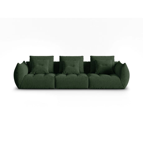 Bloom modulares 4-Sitzer Sofa mit Bezug aus Strukturierter Stoff (City 36) in Moosgrün, 332x106 cm – Bild 1
