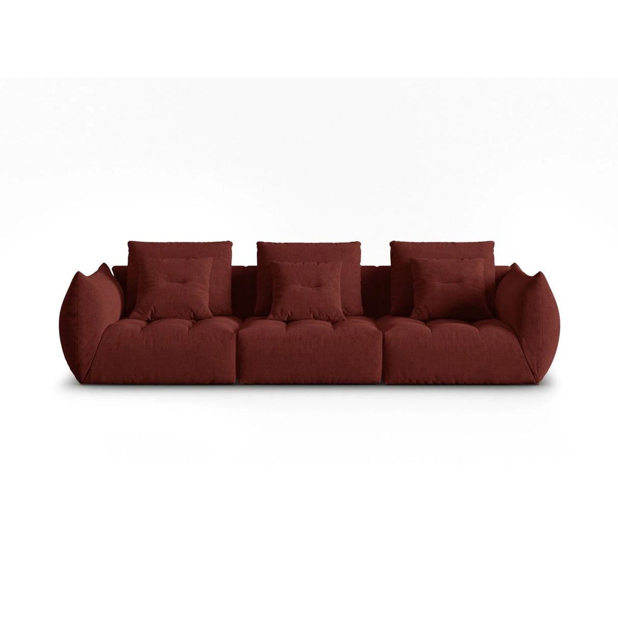 Bloom modulares 4-Sitzer Sofa mit Bezug aus Strukturierter Stoff (City 56) in Red, 332x106 cm – Bild 1