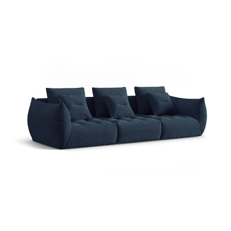 Bloom modulares 4-Sitzer Sofa mit Bezug aus Strukturierter Stoff (City 77) in Dunkelblau, 332x106 cm – Bild 3