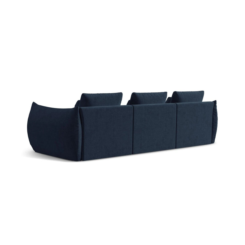 Bloom modulares 4-Sitzer Sofa mit Bezug aus Strukturierter Stoff (City 77) in Dunkelblau, 332x106 cm – Bild 4
