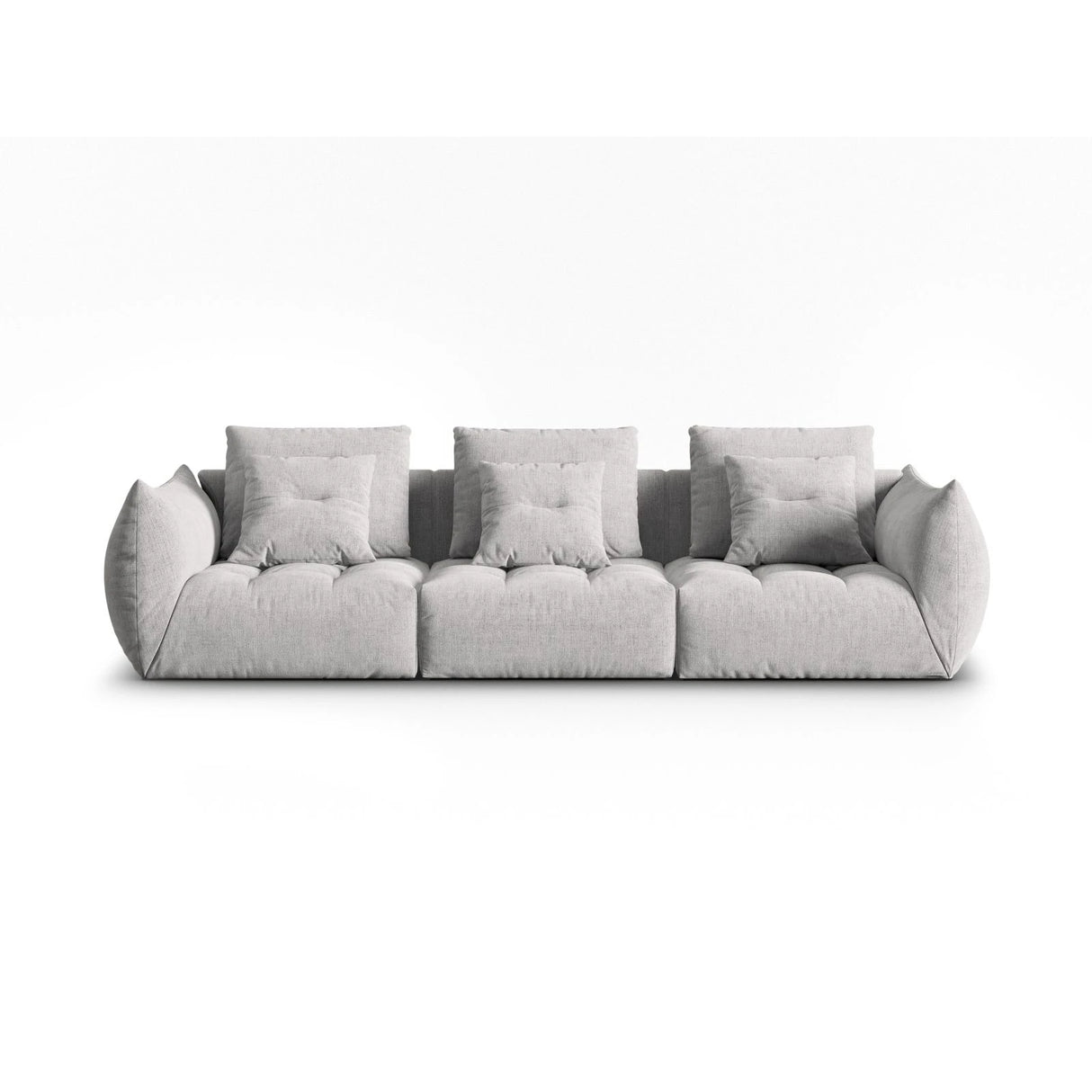 Bloom modulares 4-Sitzer Sofa mit Bezug aus Strukturierter Stoff (City 83) in Silver, 332x106 cm – Bild 1