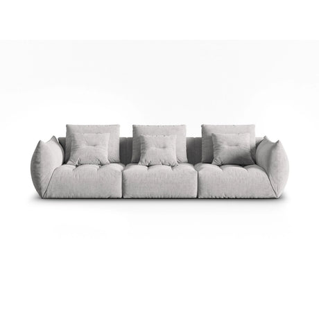 Bloom modulares 4-Sitzer Sofa mit Bezug aus Strukturierter Stoff (City 83) in Silver, 332x106 cm – Bild 1