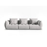 Bloom modulares 4-Sitzer Sofa mit Bezug aus Strukturierter Stoff (City 83) in Silver, 332x106 cm – Bild 1