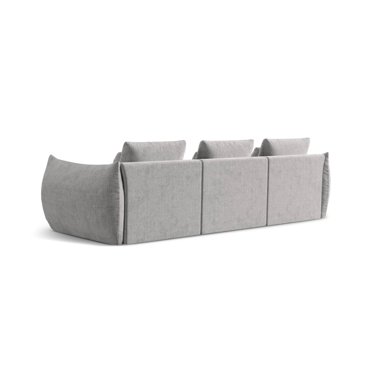 Bloom modulares 4-Sitzer Sofa mit Bezug aus Strukturierter Stoff (City 83) in Silver, 332x106 cm – Bild 4