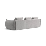 Bloom modulares 4-Sitzer Sofa mit Bezug aus Strukturierter Stoff (City 83) in Silver, 332x106 cm – Bild 4