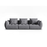 Bloom modulares 4-Sitzer Sofa mit Bezug aus Strukturierter Stoff (City 86) in Grau, 332x106 cm – Bild 1