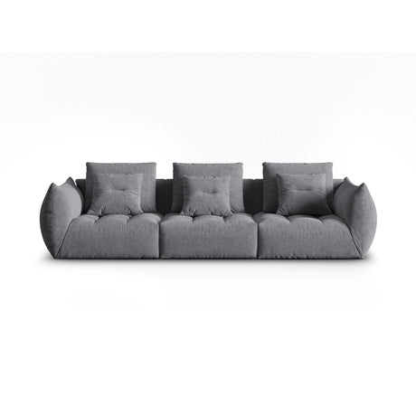 Bloom modulares 4-Sitzer Sofa mit Bezug aus Strukturierter Stoff (City 86) in Grau, 332x106 cm – Bild 1