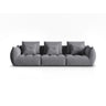 Bloom modulares 4-Sitzer Sofa mit Bezug aus Strukturierter Stoff (City 86) in Grau, 332x106 cm – Bild 1