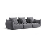 Bloom modulares 4-Sitzer Sofa mit Bezug aus Strukturierter Stoff (City 86) in Grau, 332x106 cm – Bild 3