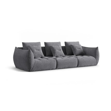 Bloom modulares 4-Sitzer Sofa mit Bezug aus Strukturierter Stoff (City 86) in Grau, 332x106 cm – Bild 3