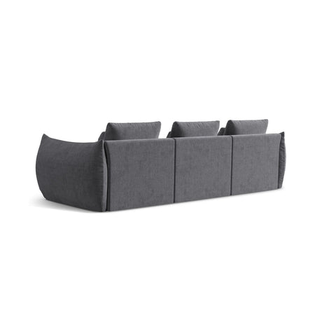 Bloom modulares 4-Sitzer Sofa mit Bezug aus Strukturierter Stoff (City 86) in Grau, 332x106 cm – Bild 4