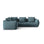 Bloom modulares 4-Sitzer Sofa mit Eckmodul Links, mit Bezug aus Samt (Casino Dark Blue) in Pastel Blue, 316x216 cm – Bild 1