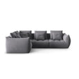 Bloom modulares 4-Sitzer Sofa mit Eckmodul Links, mit Bezug aus Samt (Casino Graphite) in Dunkelgrau, 316x216 cm – Bild 1