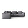 Bloom modulares 4-Sitzer Sofa mit Eckmodul Links, mit Bezug aus Samt (Casino Graphite) in Dunkelgrau, 316x216 cm – Bild 1