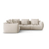 Bloom modulares 4-Sitzer Sofa mit Eckmodul Links, mit Bezug aus Samt oder Strukturstoff, 316x216 cm – Bild 1