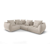 Bloom modulares 4-Sitzer Sofa mit Eckmodul Links, mit Bezug aus Strukturierter Stoff (City 05) in Dark Beige, 316x216 cm – Bild 3
