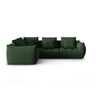 Bloom modulares 4-Sitzer Sofa mit Eckmodul Links, mit Bezug aus Strukturierter Stoff (City 36) in Moosgrün, 316x216 cm – Bild 1