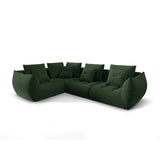 Bloom modulares 4-Sitzer Sofa mit Eckmodul Links, mit Bezug aus Strukturierter Stoff (City 36) in Moosgrün, 316x216 cm – Bild 3