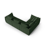 Bloom modulares 4-Sitzer Sofa mit Eckmodul Links, mit Bezug aus Strukturierter Stoff (City 36) in Moosgrün, 316x216 cm – Bild 4