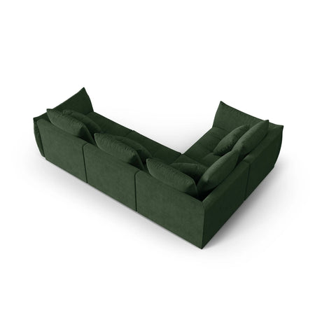 Bloom modulares 4-Sitzer Sofa mit Eckmodul Links, mit Bezug aus Strukturierter Stoff (City 36) in Moosgrün, 316x216 cm – Bild 4