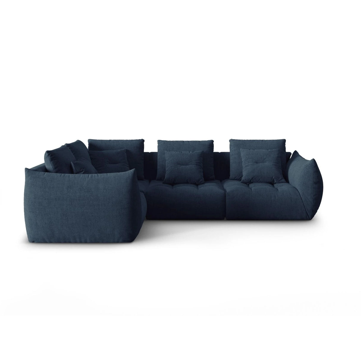 Bloom modulares 4-Sitzer Sofa mit Eckmodul Links, mit Bezug aus Strukturierter Stoff (City 77) in Dunkelblau, 316x216 cm – Bild 1