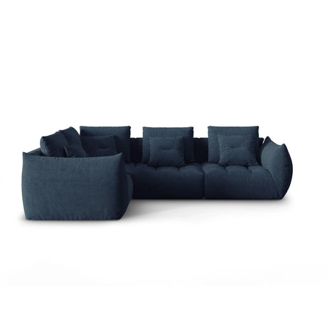 Bloom modulares 4-Sitzer Sofa mit Eckmodul Links, mit Bezug aus Strukturierter Stoff (City 77) in Dunkelblau, 316x216 cm – Bild 1