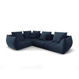 Bloom modulares 4-Sitzer Sofa mit Eckmodul Links, mit Bezug aus Strukturierter Stoff (City 77) in Dunkelblau, 316x216 cm – Bild 3