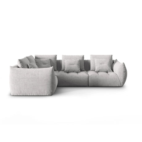 Bloom modulares 4-Sitzer Sofa mit Eckmodul Links, mit Bezug aus Strukturierter Stoff (City 83) in Silver, 316x216 cm – Bild 1