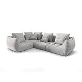 Bloom modulares 4-Sitzer Sofa mit Eckmodul Links, mit Bezug aus Strukturierter Stoff (City 83) in Silver, 316x216 cm – Bild 3