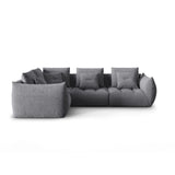Bloom modulares 4-Sitzer Sofa mit Eckmodul Links, mit Bezug aus Strukturierter Stoff (City 86) in Grau, 316x216 cm – Bild 1