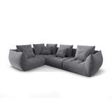 Bloom modulares 4-Sitzer Sofa mit Eckmodul Links, mit Bezug aus Strukturierter Stoff (City 86) in Grau, 316x216 cm – Bild 3